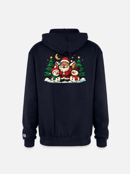 DISEÑO_NAVIDEÑO - Champion Unisex Full Zip Hoodie - navy