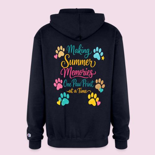 Making Summer Memories One Paw Print at a Time - Champion Unisex Full Zip Hoodie