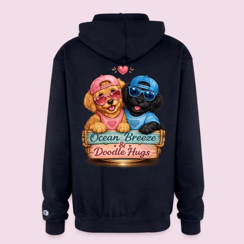 Ocean Breeze & Doodle Hugs - Champion Unisex Full Zip Hoodie