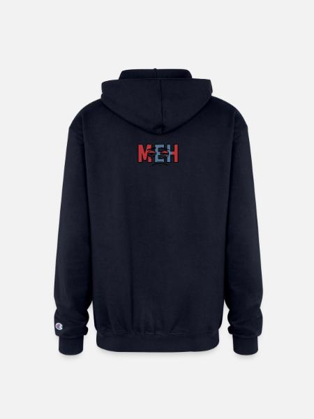 Meh Expression Bold Typography - Champion Unisex Full Zip Hoodie - navy