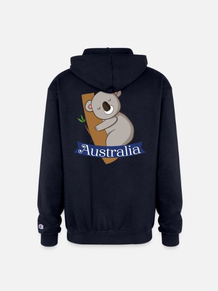 Australia - Champion Unisex Full Zip Hoodie - navy