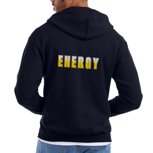 ENERGY Electric Yellow Power Word Design - Champion Unisex Full Zip Hoodie