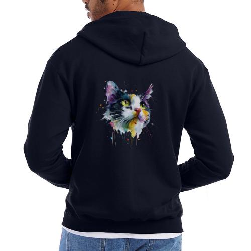 Cat: Painted Purr Expression - Champion Unisex Full Zip Hoodie