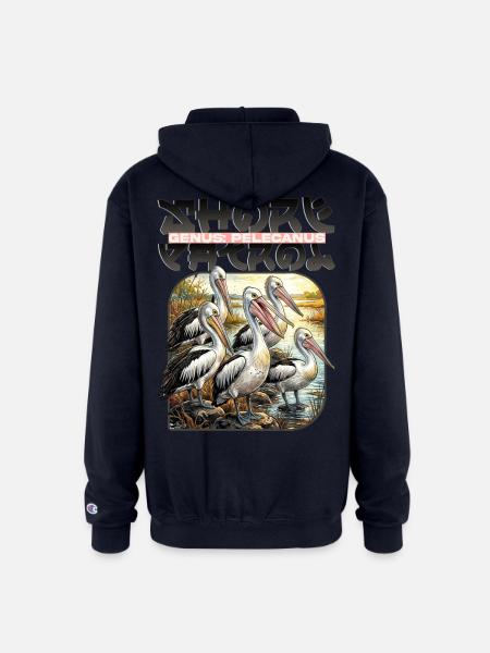 Pelecanus Shore Birds - Champion Unisex Full Zip Hoodie - navy
