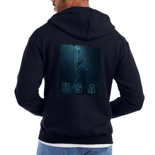 Neon Liberty USA Triptych - Champion Unisex Full Zip Hoodie