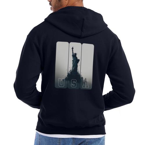 USA: Liberty Rising Over Manhattan - Champion Unisex Full Zip Hoodie