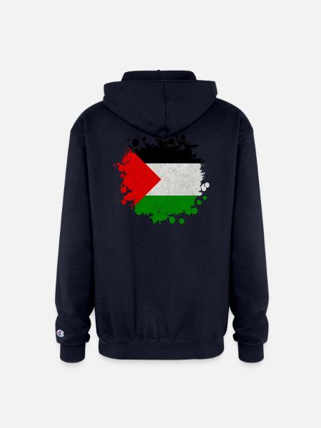 Palestine Blob / Flag Gift - Champion Unisex Full Zip Hoodie - navy