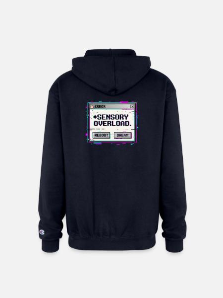 Sensory Overload - Champion Unisex Full Zip Hoodie - navy