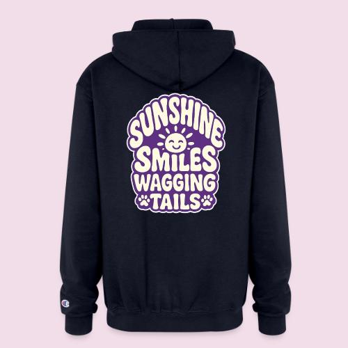 Sunshine Smiles Wagging Tails - Champion Unisex Full Zip Hoodie