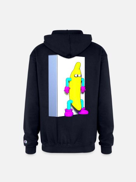 Just a Banana - Champion Unisex Full Zip Hoodie - navy