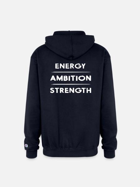 strength ambition energy ambitious - Champion Unisex Full Zip Hoodie - navy