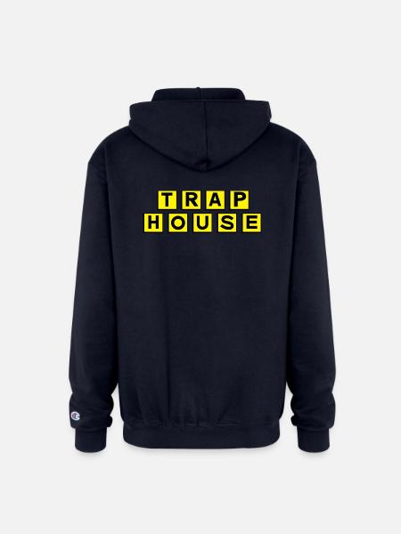 Trap House - Champion Unisex Full Zip Hoodie - navy