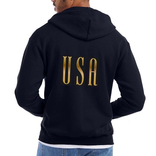 USA Gold Monolith - Champion Unisex Full Zip Hoodie