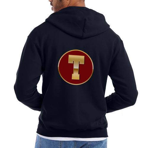 Letter T – Capital Varsity Alphabet Monogram - Champion Unisex Full Zip Hoodie