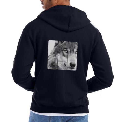 Wolf Face Triptych: Silent Alpha - Champion Unisex Full Zip Hoodie