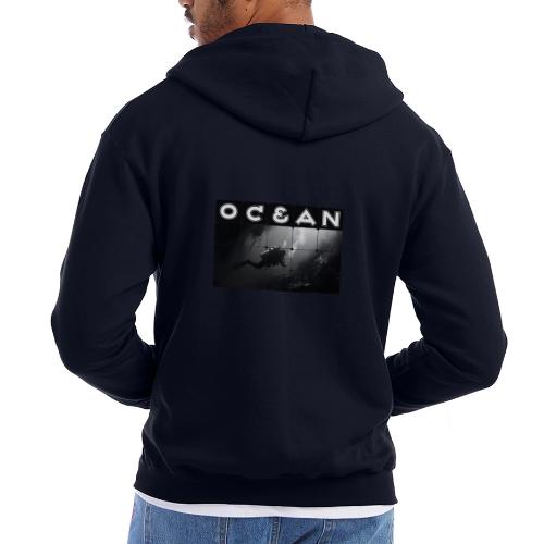 Ocean: Monochrome descent of a scuba diver - Champion Unisex Full Zip Hoodie