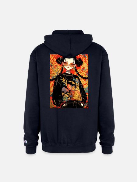Cute girls - Champion Unisex Full Zip Hoodie - navy