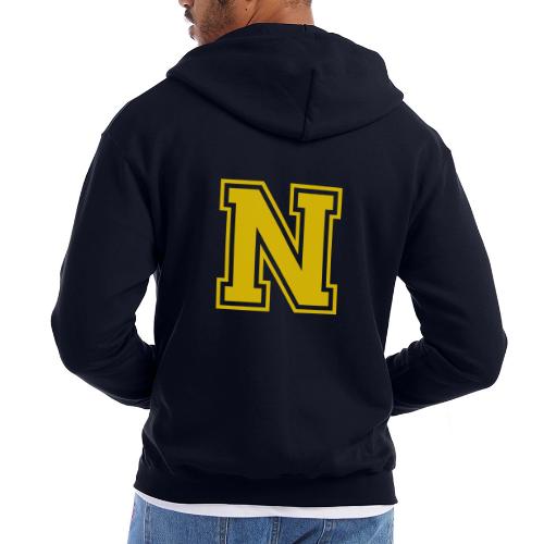 Letter N – Capital Athletic Alphabet Monogram - Champion Unisex Full Zip Hoodie