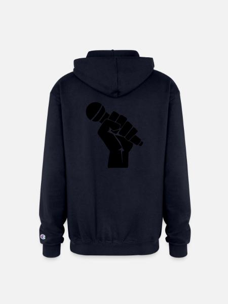microphone - Champion Unisex Full Zip Hoodie - navy
