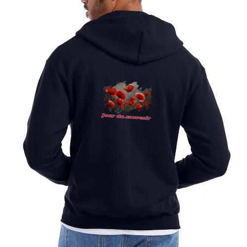Remembrance Day with Poppies - Champion Unisex Full Zip Hoodie