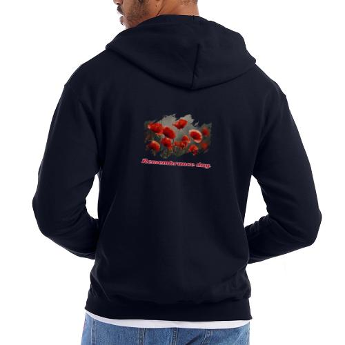 Remembrance Day with poppies - Champion Unisex Full Zip Hoodie
