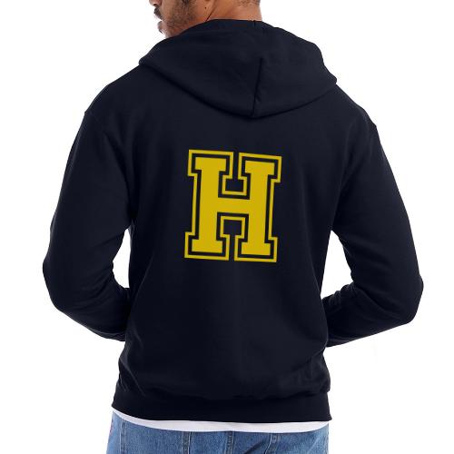 Letter H – Capital Athletic Alphabet Monogram - Champion Unisex Full Zip Hoodie