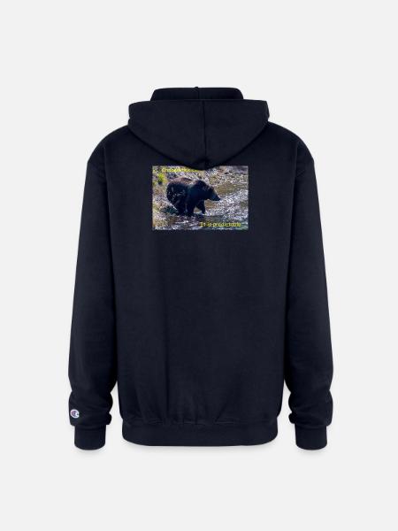 Choose The Bear - Champion Unisex Full Zip Hoodie - navy