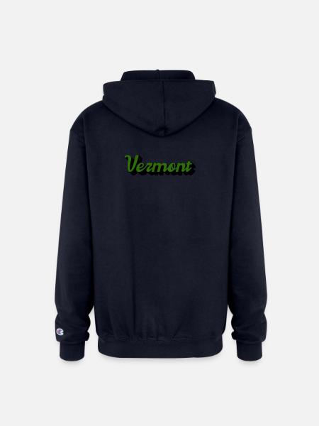 Green Vermont - Champion Unisex Full Zip Hoodie - navy