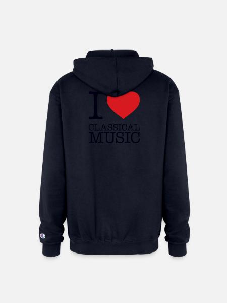 I LOVE CLASSICAL MUSIC - Champion Unisex Full Zip Hoodie - navy