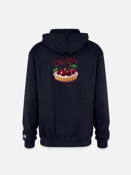 National Cherry Tart Day  - Champion Unisex Full Zip Hoodie - navy