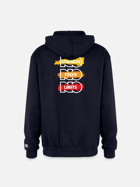 No Limits: Strength Focus - Champion Unisex Full Zip Hoodie - navy
