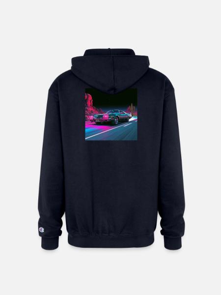 Neon Velocity - Champion Unisex Full Zip Hoodie - navy