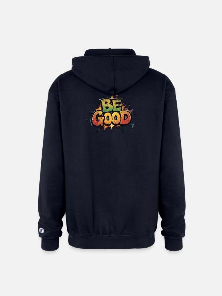 Be Good Graffiti Burst - Champion Unisex Full Zip Hoodie - navy