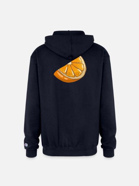 Orange slice - Champion Unisex Full Zip Hoodie - navy