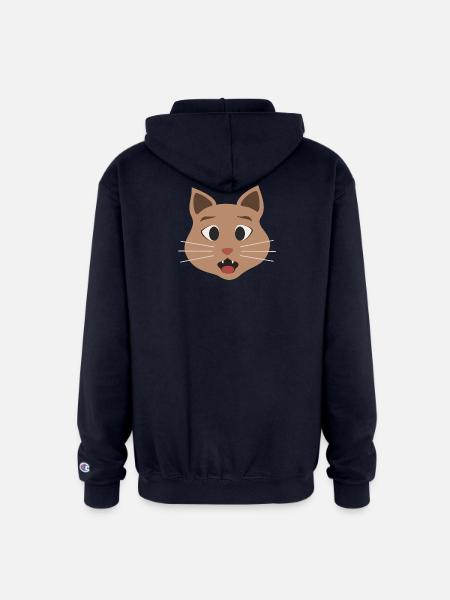 Surprised cat - Champion Unisex Full Zip Hoodie - navy