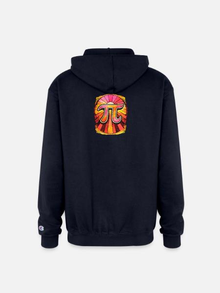 Pi Radiant Sunburst - Champion Unisex Full Zip Hoodie - navy