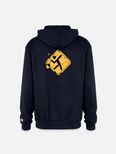 Escape Dash Hazard Icon - Champion Unisex Full Zip Hoodie - navy