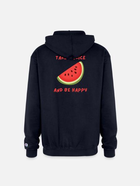 watermelon slice - Champion Unisex Full Zip Hoodie - navy