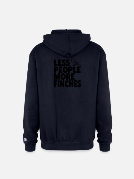 Less People More Finches - Champion Unisex Full Zip Hoodie - navy