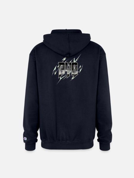 Electric WU Glyph with Lightning - Champion Unisex Full Zip Hoodie - navy