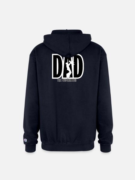 Dad Superhero Silhouette - Champion Unisex Full Zip Hoodie - navy