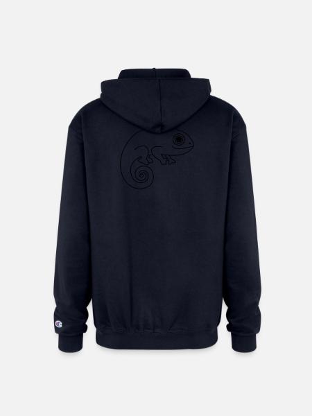 Cute chameleon - Champion Unisex Full Zip Hoodie - navy