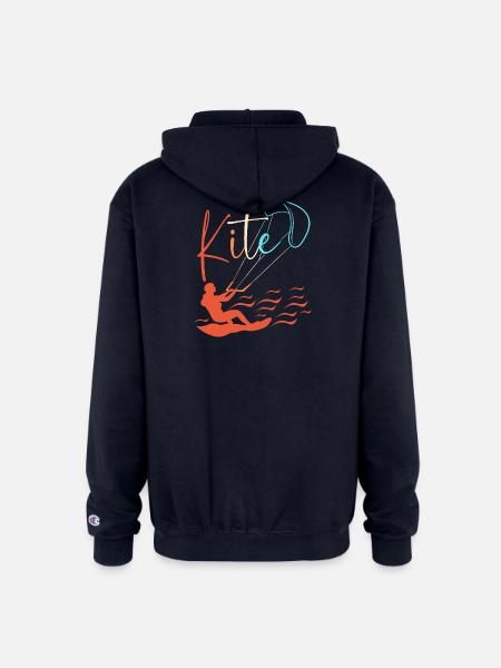 Kitesurfing Kite Water Sports - Champion Unisex Full Zip Hoodie - navy