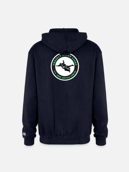 Project Green Light - Champion Unisex Full Zip Hoodie - navy