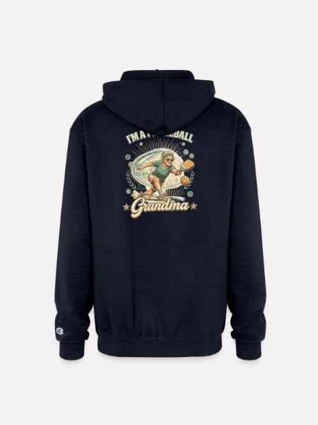 Pickleball Grandma Shirt - Champion Unisex Full Zip Hoodie - navy
