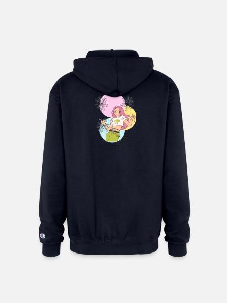 Pastel Leafy Heroine - Champion Unisex Full Zip Hoodie - navy