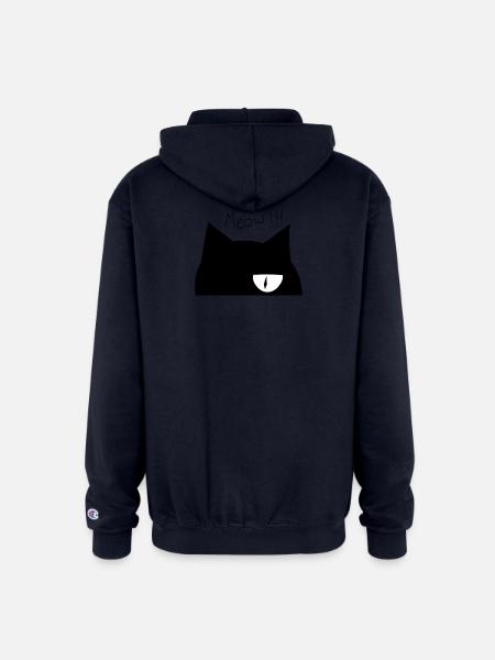 Cute cat face - Champion Unisex Full Zip Hoodie - navy