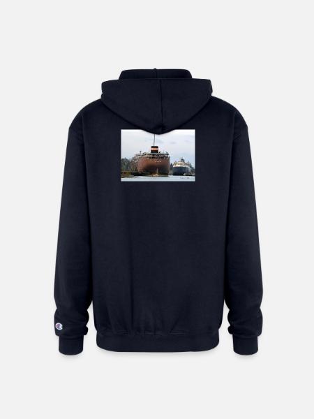 Sherwin and Arthur - Champion Unisex Full Zip Hoodie - navy
