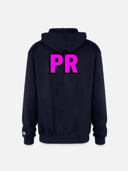 PR Initials Block Logo - Champion Unisex Full Zip Hoodie - navy