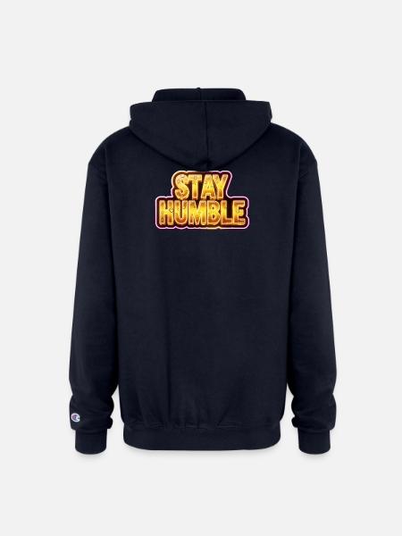 Stay Humble - Champion Unisex Full Zip Hoodie - navy